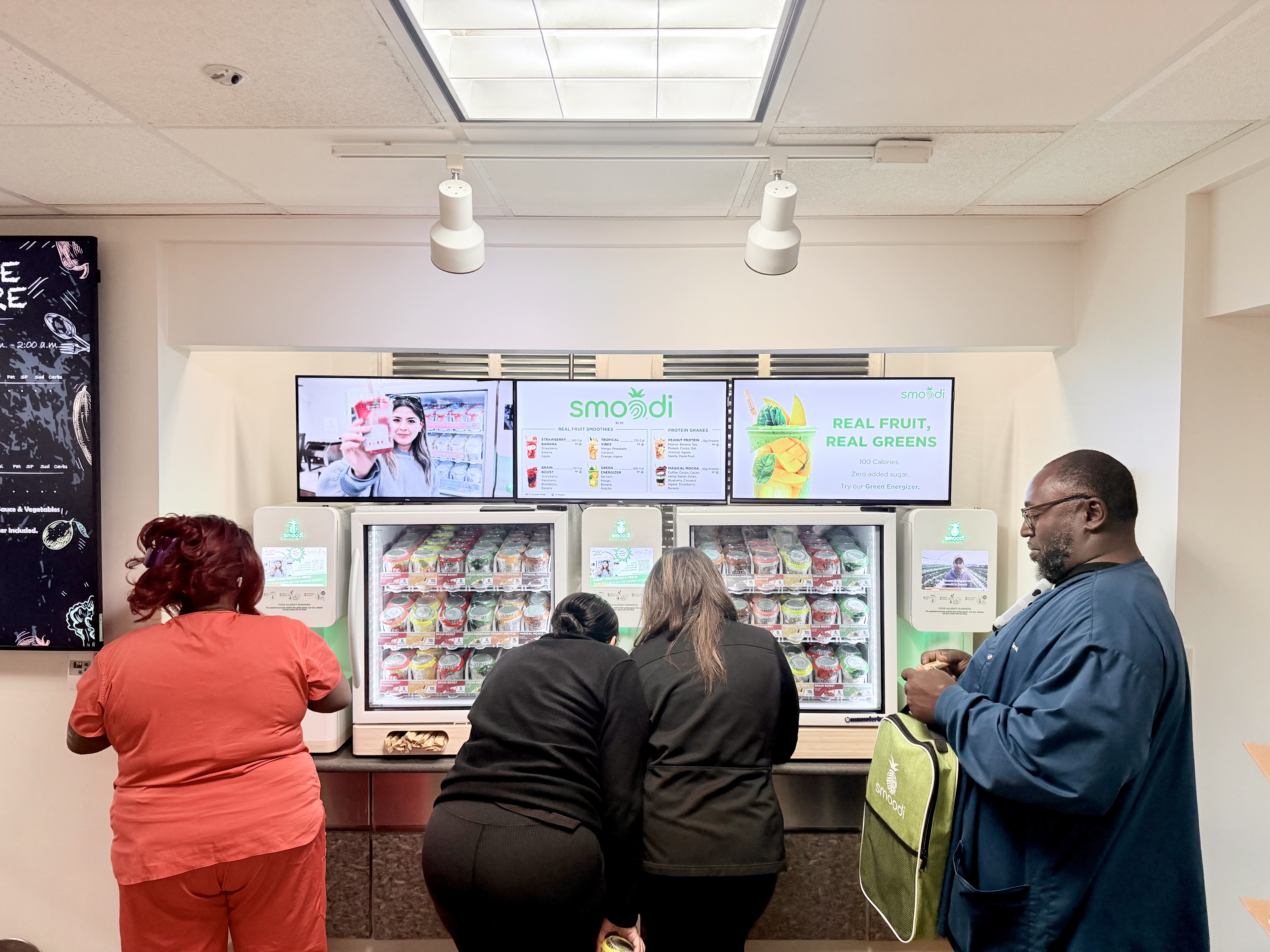 smoodi in a hospital cafeteria